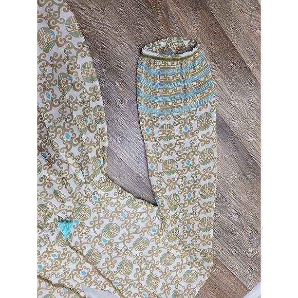 Lolita Jaca St Barth Women's Small Long Sleeve Mini Dress 100% Silk Geometric - Picture 7 of 15